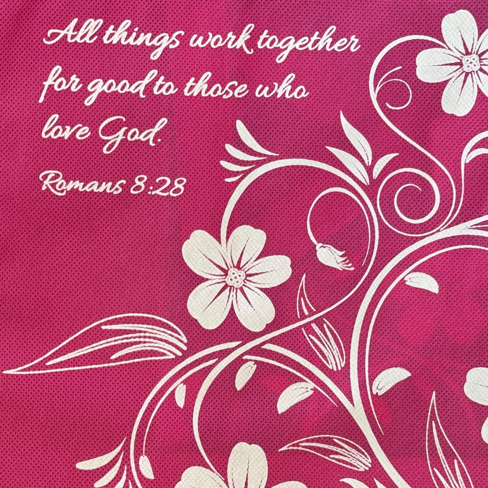 NWT 3 Inspirational Quote Tote Bags - Green, Pink, Blue - Picture 5 of 9